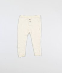 Krémové svetrové kalhoty