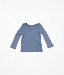 Šedomodré žebrované triko PRIMARK