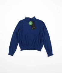 Modrá rebrovaná blúzka C&A