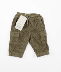 Zelenohnědé zateplené manšestráky C&A