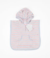 Proužkovaný froté pončo župan THE LITTLE WHITE COMPANY