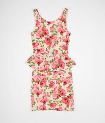 Krémovorůžové šaty s květy H&M
