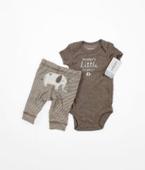 Hnedé body a prúžkované tepláčky CARTER ´S