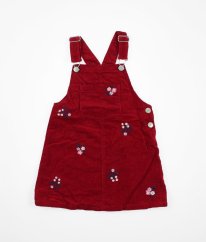 Vínová manšestrová šatová sukně s výšivkou DUNNES