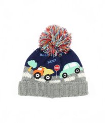 Modrošedá zateplená čiapka