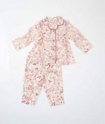 Krémové falenlové pyžamo s květy NUTMEG