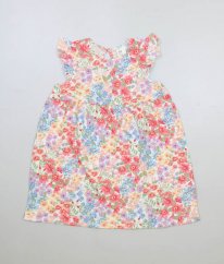Béžové šaty s květy