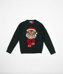 Petrolejový vánoční svetr s obrázkem MARKS & SPENCER