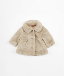 Béžový plyšový kabát MOTHERCARE