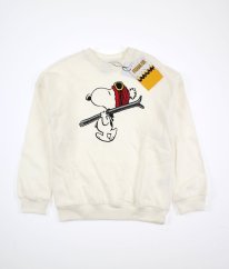 Krémová silnejšia mikina PEANUTS