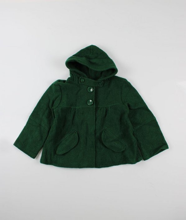 Zelený vlněný kabát