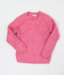 Růžový chlupatý svetr NEXT