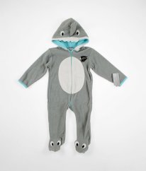 Šedý fleecový overal žralok PRIMARK