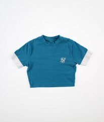 Modré crop tričko