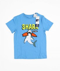 Modré tričko se žralokem KIABI