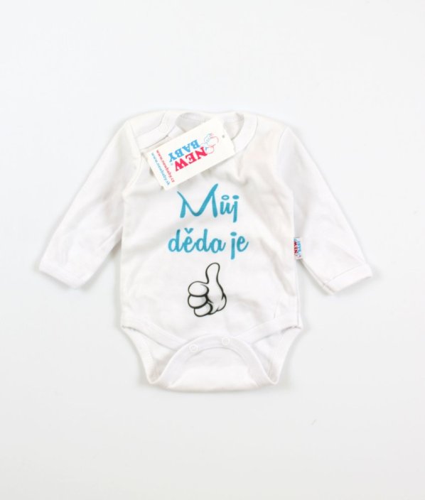 Biele body s nápisom "Môj dedko... NEW BABY