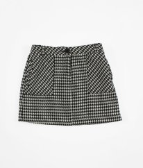 Bíločerná vzrovaná teplá sukně s vlnou DUNNES