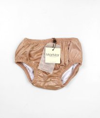 Růžovohnědé plavkové UV 50+ kalhotky se zlatým třpytem MARMAR COPENHAGEN