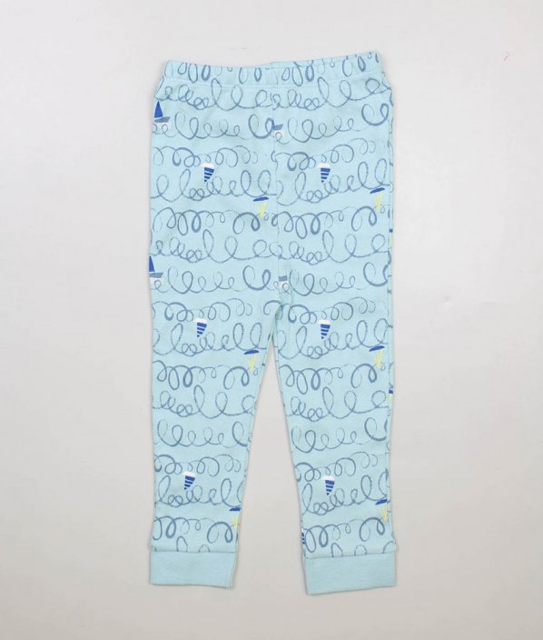 Tyrkysové pyžamové kalhoty se vzorem NUTMEG