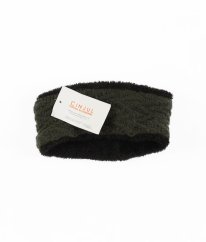 Zelenohnědá plyšová čelenka
