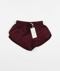 Vínové sportovní kraťasy s kalhotkami THE NEW