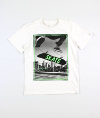 Biele tričko s obrázkom z biobavlny YIGGA