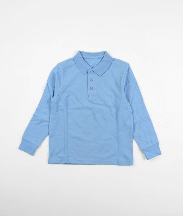 Modré piké triko s límečkem GEORGE