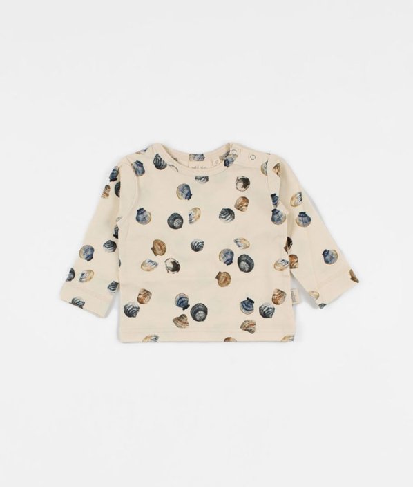 Béžové triko z biobavlny s obrázky PETIT PIAO