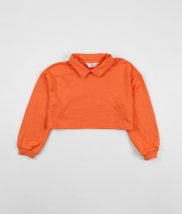 Pomarančová crop mikina H&M