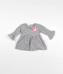 Proužkované šaty s výšivkou MINI MOI