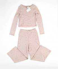Růžové pyžamo s květy H&M