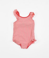 Červenobiele prúžkované plavky PRIMARK