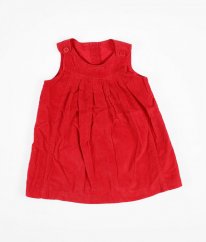 Červené šaty z jemného manšestru MOTHERCARE