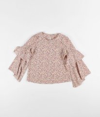 Růžová květovaná halenka MATALAN