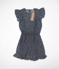 Modré šaty s květy DJ DUTCH JEANS