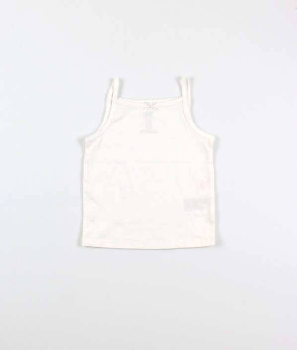Biele dievčenské tielko zo silnej bavlny H&M