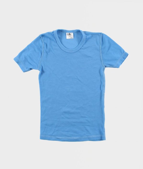 Modré žebrované sportovní tričko