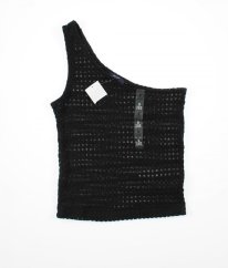 Čierny "háčkovaný" top KIABI