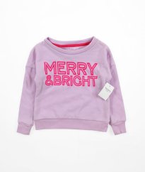 Fialová silnější vánoční mikina NUTMEG