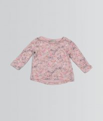 Růžové triko s květy NEXT