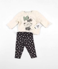 Krémová mikina a kvetované legíny DISNEY