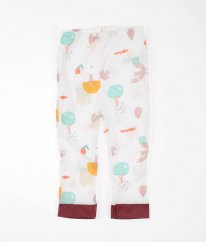 Bílé pyžamové kalhoty s přírodou NUTMEG