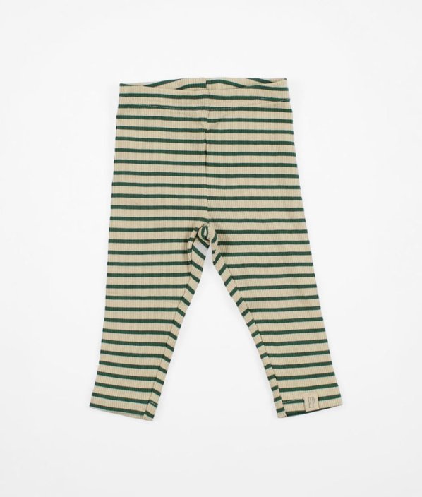 Béžovozelené rebrované tepláčky/legíny PETIT PIAO