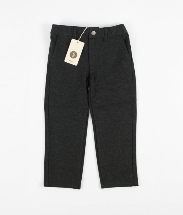 Antracitové teplé chino kalhoty POMP DE LUX