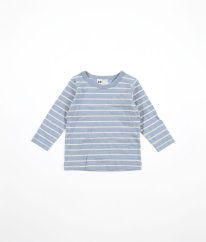 Modré proužkované triko ze silnější bavlny H&M