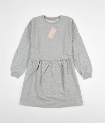 Šedé silnejšie mikinové šaty ONLY
