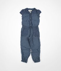 Modrý lehký kalhotový overal s květy H&M