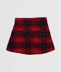 Červenočerná teplejší károvaná sukně CRAFTED