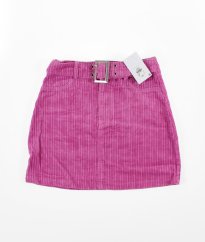 Růžovofialová manšestrová sukně PRIMARK