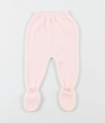 Růžové svetrové kalhoty s tlapkami